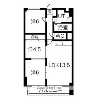 SUNMARINE日辨【201号室】の間取り