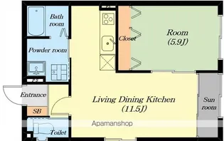 レオン【103号室】の間取り