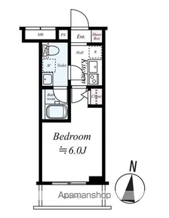 PREMIUM CUBE 中野新橋【2階】の間取り