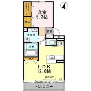 ベルヴュー A棟【3階】の間取り