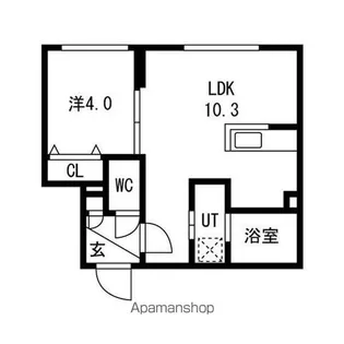 グラシオン【401号室】の間取り