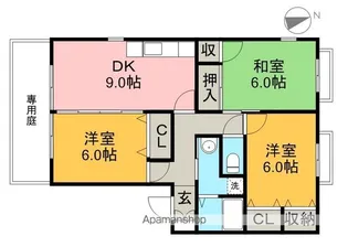 セゾン・メルヴェーユ春棟 B【1階】の間取り