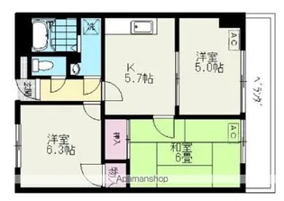 リブステージ横浜【9階】の間取り