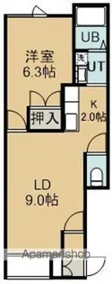 リヴェール松陰【2階】の間取り