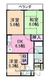 ラ・プラージュ【410号室】の間取り