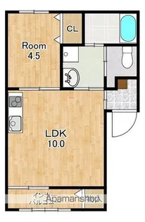 GARASHA【103号室】の間取り