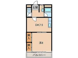 ラ・プラージュ松江中【1階】の間取り