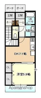 マージェ【102号室】の間取り