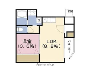 claro aqua 歌島【3階】の間取り