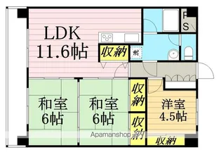 ディオ五輪【202号室】の間取り