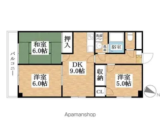 ネスパルド江南【1A号室】の間取り