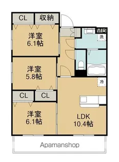 (仮称)ユーミー三芳2【410号室】の間取り
