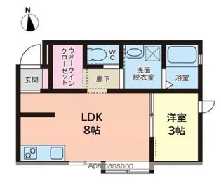さくらステージ九工大前【2階】の間取り