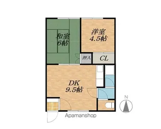 川原井マンション【2階】の間取り