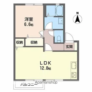 フォンテーヌD【2階】の間取り