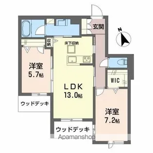 リオリエント三里【1階】の間取り