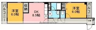 ドミール川越(久保町)【2階】の間取り