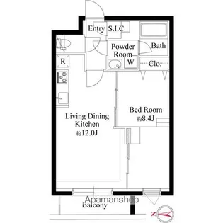 グランパセオ代々木上原Ⅱ【1階】の間取り