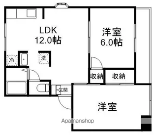 アスモ美しが丘D【2階】の間取り