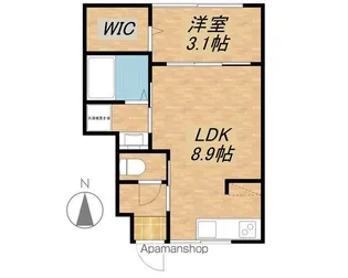 フォルモント米原【105号室】の間取り