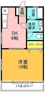コーポ玉水Ⅱ【201号室】の間取り