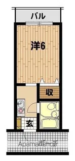 リバーサイドMIYAZAKI【2階】の間取り
