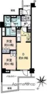 プレミスト金町【1階】の間取り