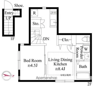 ウッドクレスト東高円寺レジデンス【201号室】の間取り