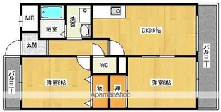 ハチブセ帝塚山【8階】の間取り