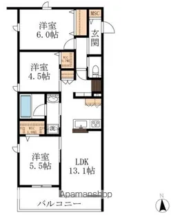 クレスト【2階】の間取り
