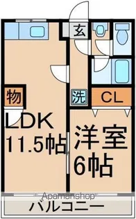 美堀ホワイト【202号室】の間取り