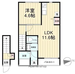 AVANCE【203号室】の間取り