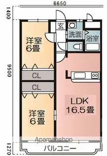 フルールS【1階】の間取り
