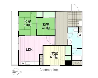 サンライズ仙台【507号室】の間取り