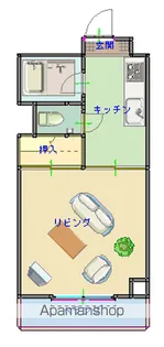 第10シャトーモリオカ【101号室】の間取り