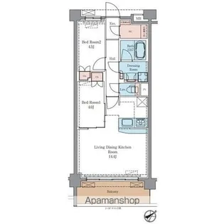ラグゼナ平井ノース【3階】の間取り