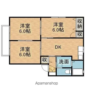 グランドサンA棟【1階】の間取り