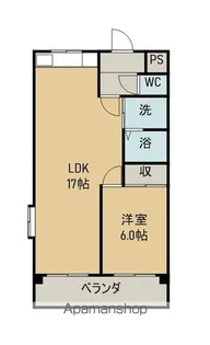 リブインKIDOBATA【1-A号室】の間取り