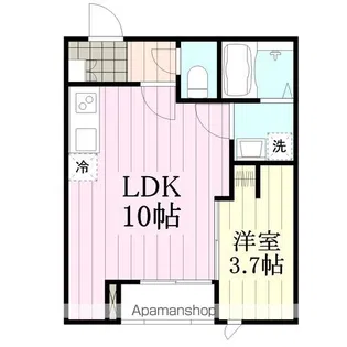 SPRING宮城野【201号室】の間取り