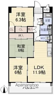 ノールプラージュ【3階】の間取り