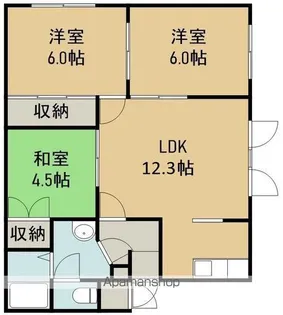 ピアパレス川原【102号室】の間取り