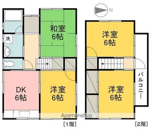 愛媛県松山市東石井6丁目【一戸建】の間取り