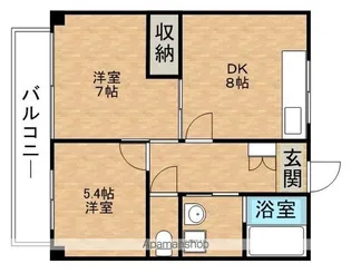 コーポ関口【202号室】の間取り
