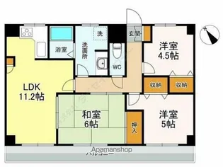 トーカン柏キャステール【7階】の間取り