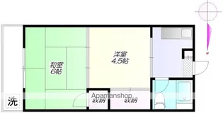 岡本ハイツ【2階】の間取り