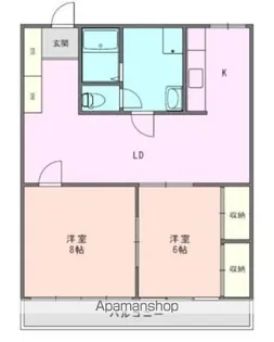 板戸ビューハイツ【201号室】の間取り