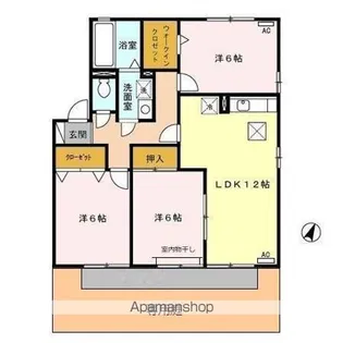 ウィル・ノーブルB【1階】の間取り