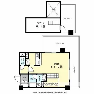 エルフレア武蔵野【4階】の間取り
