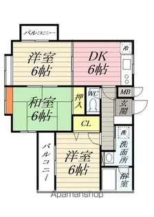 ウッドガーデン東戸塚B【1階】の間取り