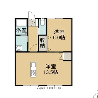 岩手県滝沢市湯舟沢【アパート】の間取り